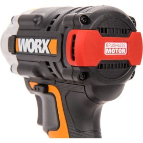 Бесщеточный ударный аккумуляторный винтоверт Impact WORX 20 В, 2x2 Ач, ЗУ, кейс WX261 (артикул 16451687) – фото 3