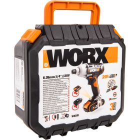 Ударный аккумуляторный винтоверт WORX 20 В, 1х2Ач, кейс WX291 (артикул 16451812) – фото 6