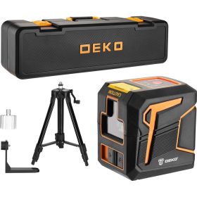 Лазерный самовыравнивающийся уровень DEKO DKLL11 PREMIUM в кейсе со штативом 1 м 065-0271-2 (артикул 27377916) – фото 1