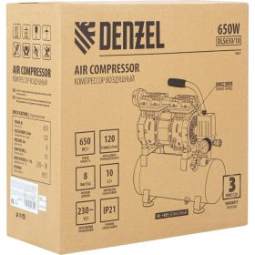 Безмасляный компрессор DENZEL DLS650/10 650 Вт, 120 л/мин, ресивер 10 л 58021 (артикул 15905071) – фото 14