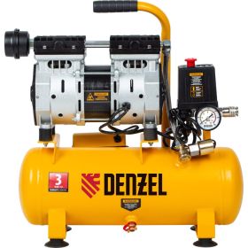 Безмасляный компрессор DENZEL DLS650/10 650 Вт, 120 л/мин, ресивер 10 л 58021 (артикул 15905071) – фото 4