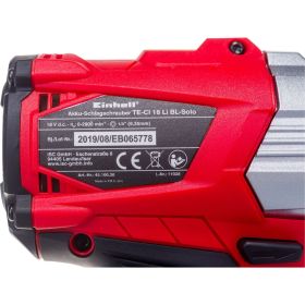 Ударный аккумуляторный винтоверт Einhell PXC TE-CI 18 Li Brushless-Solo 4510030 (артикул 16320962) – фото 5