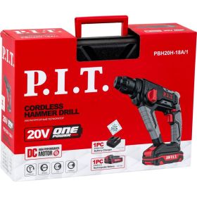 Аккумуляторный перфоратор P.I.T. 20В, 1.4 Дж, 2-х реж, sds-plus, PBH20H-18A/1 (артикул 23063823) – фото 7