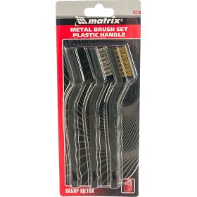 Набор щеток металлических с пластмассовой ручкой (3 шт.) MATRIX 74860 (артикул 15382701) – фото 2