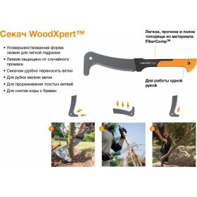 Малый секач для сучьев Fiskars 1003609 (126004) (артикул 15454112) – фото 6