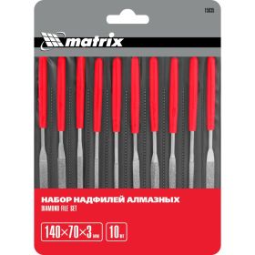 Набор алмазных надфилей 140х70х3, 10 шт MATRIX MASTER 15835 (артикул 13698549) – фото 3