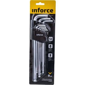 Набор шестигранных экстра-длинных ключей с шаром 9 штук Inforce 06-05-95 (артикул 16033249) – фото 8