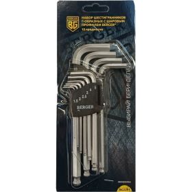 Набор шестигранных ключей 10 шт Berger BG BG-10SHW (артикул 15460015) – фото 10