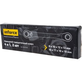 Набор накидных трещоточных ключей 4 в 1 Inforce 06-05-90 (артикул 15913352) – фото 2