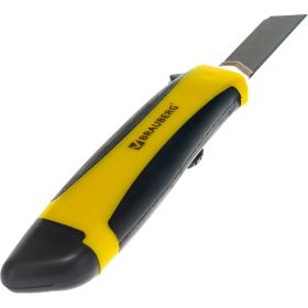 Нож 18 мм, роликовый фиксатор, резиновые вставки, блистер BRAUBERG 235402 (артикул 15867250) – фото 2
