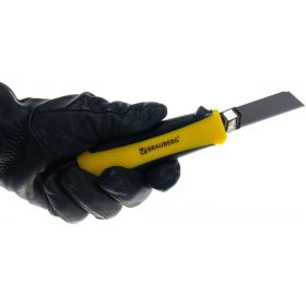 Нож 18 мм, роликовый фиксатор, резиновые вставки, блистер BRAUBERG 235402 (артикул 15867250) – фото 6