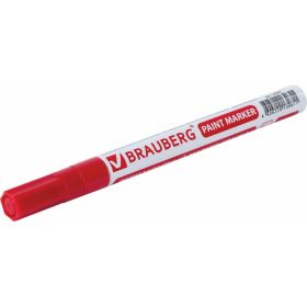 Лаковый маркер-краска 1-2 мм, красный, нитро-основа, алюминиевый корпус BRAUBERG 150865 (артикул 15867234) – фото 10