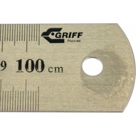 Линейка металлическая с двусторонней шкалой 1000х39мм GRIFF D112020 (артикул 15628666) – фото 2
