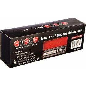 Ударная отвертка с наконечниками FORCE 6 предметов 5064 (артикул 15602804) – фото 2