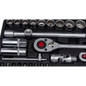 Набор инструментов FORCE 82 предмета 12 гранные головки 1/4, 1/2 4821R-9 (артикул 15602945) – фото 6