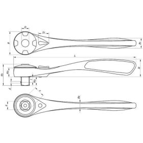 Ключ трещоточный, 120 зубьев 1/2" GROSS 14137 (артикул 15874356) – фото 5