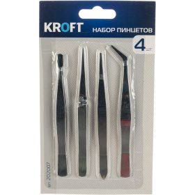 Набор пинцетов KROFT 4шт. 202007 (артикул 15559697) – фото 1