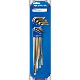 Набор Г-образных ключей TORX с отверстием T10-T50, 9шт KING TONY 20419PR (артикул 15507331) – фото 2