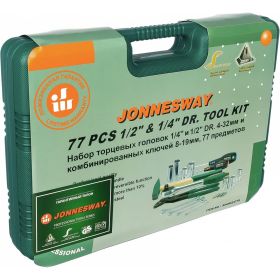 Универсальный набор торцевых головок 77 шт Jonnesway S04H52477S 47567 (артикул 13938536) – фото 3