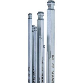 Набор торцевых шестигранных ключей с шаром 1/16"-3/8" 9 шт. Jonnesway X-TRA LONG H06SA209S (артикул 13938700) – фото 10