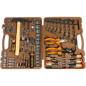 Универсальный набор инструмента 1/2"DR и 1/4"DR с 12-гранными головками 1/2"DR, 77 шт OMBRA OMT77S12 (артикул 15394248) – фото 1