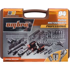 Набор инструмента для автомобиля с 12-гр. головками 1/2"DR и 1/4"DR, 94 предмета Ombra OMT94S12 (артикул 15087650) – фото 12
