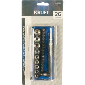 Набор головок и бит 26 шт. Kroft 202011 (артикул 15740024) – фото 3