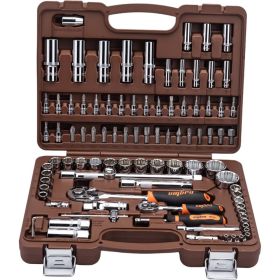 Набор инструмента для автомобиля с 12-гр. головками 1/2"DR и 1/4"DR, 94 предмета Ombra OMT94S12 (артикул 15087650) – фото 7