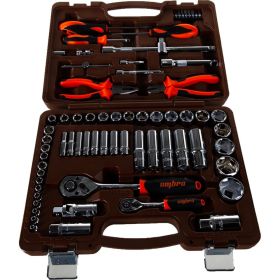 Универсальный набор торцевых головок Ombra OMT69S 4-32 мм 1/4" и 1/2"DR (артикул 13939376) – фото 3