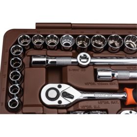 Набор инструмента для автомобиля с 12-гр. головками 1/2"DR и 1/4"DR, 94 предмета Ombra OMT94S12 (артикул 15087650) – фото 15