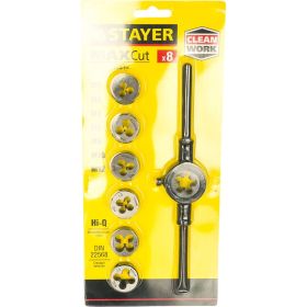 Набор плашек STAYER MASTER плашкодержатель, плашки 7шт, 8 предметов 28015-H8_z01 (артикул 15889587) – фото 1
