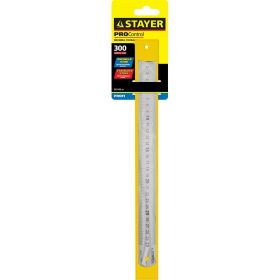 Нержавеющая линейка с двухсторонней гравированной шкалой 0.3м STAYER PROFI 3427-030_z01 (артикул 15532659) – фото 1