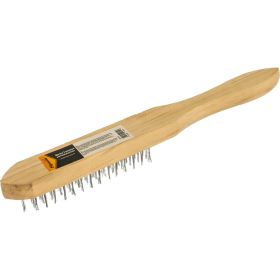 Щетка SPARTA 3-рядная, металлическая с деревянной ручкой 748205 (артикул 15457313) – фото 2