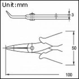 Длинногубцы (изогнутые) ProsKit 1PK-501C 00192002 (артикул 15832829) – фото 2