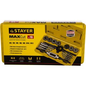 Набор метчиков и плашек STAYER MASTER 16 предметов 28010-H16_z01 (артикул 15889529) – фото 2