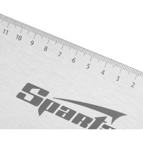 Ножовка по дереву SPARTA 400 мм, 7-8 ТРI, каленый зуб, линейка, деревянная рукоятка 231855 (артикул 15382784) – фото 3