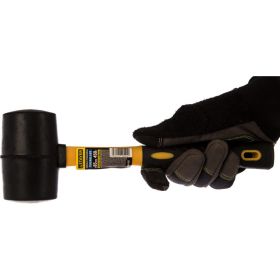 Резиновая черная киянка с фибергласовой ручкой 450г STAYER PROFESSIONAL 2054-65 (артикул 15595629) – фото 6