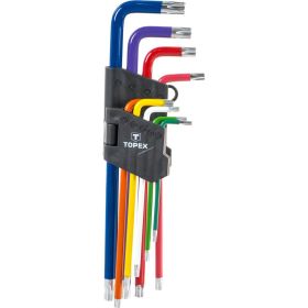 Шестигранные ключи Torx, T10-T50 мм, набор 9 шт. TOPEX 35D969 (артикул 15740985) – фото 1