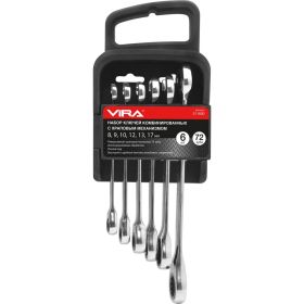 Набор комбинированных ключей c трещоточным механизмом VIRA 6 шт. 511600 (артикул 15605892) – фото 2