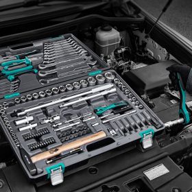 Набор инструмента 1/4", 1/2", CrV, S2, усиленный кейс, 119шт STELS 14112 (артикул 15568959) – фото 33