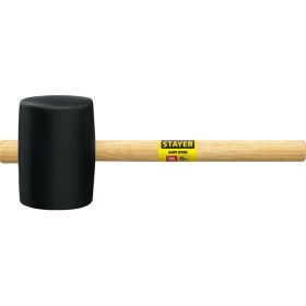 Резиновая черная киянка с деревянной ручкой 1130г STAYER STANDARD 20505-100 (артикул 15595615) – фото 5