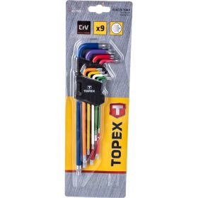 Шестигранные ключи Torx, T10-T50 мм, набор 9 шт. TOPEX 35D969 (артикул 15740985) – фото 2