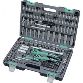 Набор инструмента 1/4", 3/8", 1/2", CrV, S2, усиленный кейс, 151шт STELS 14114 (артикул 15568961) – фото 1