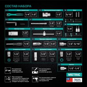 Набор инструментов 109 предметов 12 гранные головки STELS 14122 (артикул 15874543) – фото 20