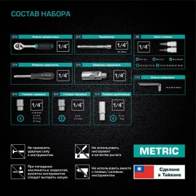 Набор инструментов STELS 57 предметов 14101 (артикул 15382589) – фото 6