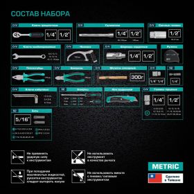 Набор инструментов STELS 98 предметов 14111 (артикул 15382584) – фото 5