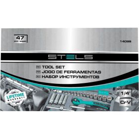 Набор инструмента 1/4", CrV, S2, усиленный кейс, 47шт STELS 14099 (артикул 15568894) – фото 6