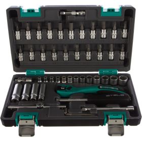 Набор инструмента 1/4", CrV, S2, усиленный кейс, 47шт STELS 14099 (артикул 15568894) – фото 13