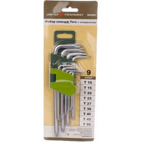Набор ключей TORX 9 шт с отверстием ДТ/40 Дело Техники 563591 (артикул 15291210) – фото 2