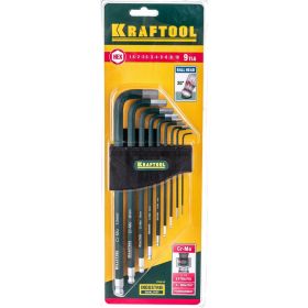 Набор длинных имбусовых ключей INDUSTRIE HEX1.5-10мм 9шт Kraftool 27445-H9 (артикул 15054190) – фото 3